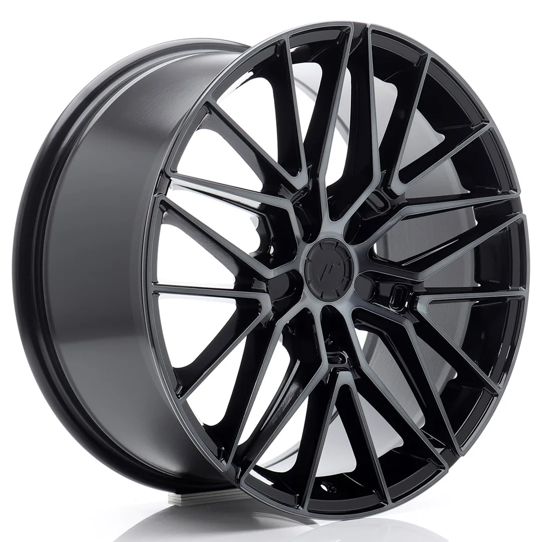 Felg Japan Racing JR38 19x8 ET20-40 5H BLANK Svart maskinbearbeidet med tonet front