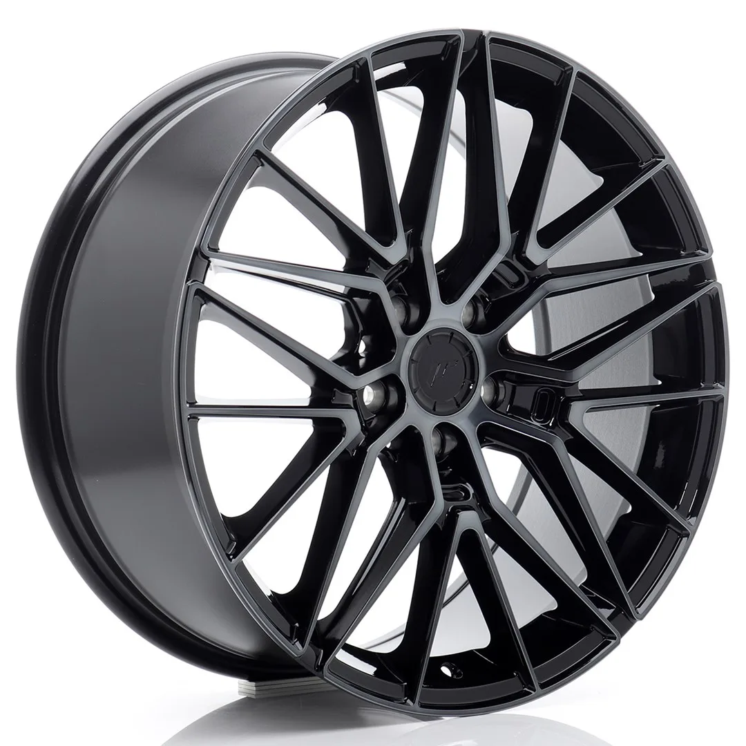 Felg Japan Racing JR38 19x8,5 ET45 5x112 svart maskinbearbeidet med tonet front