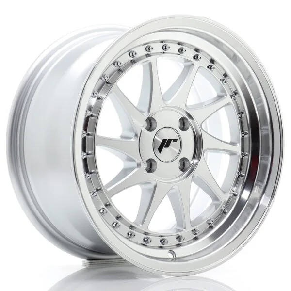 Felg Japan Racing JR26 16×8 ET30 4×100 Sølv maskinert ansikt
