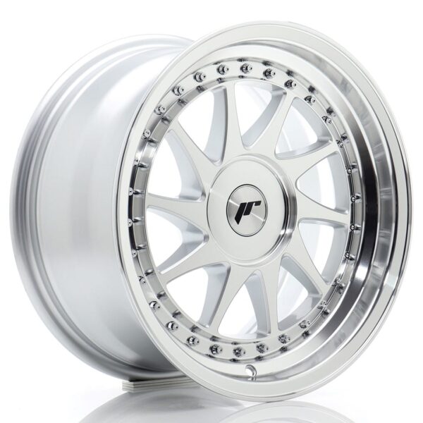 Felg Japan Racing JR26 16×8 ET10-30 BLANK Sølv maskinert front