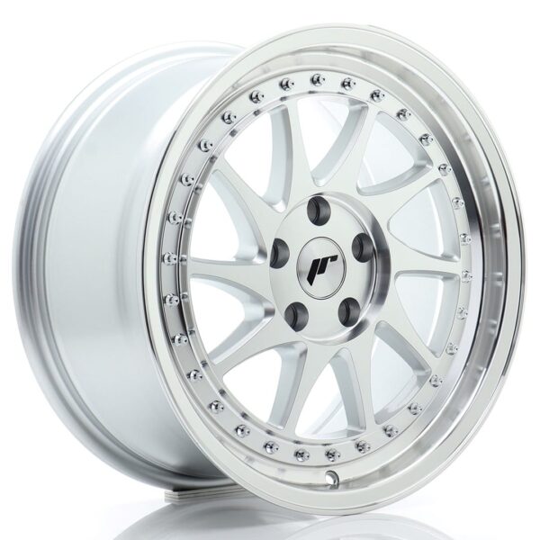 Felg Japan Racing JR26 17×8 ET35 5×112 Sølv maskinert ansikt