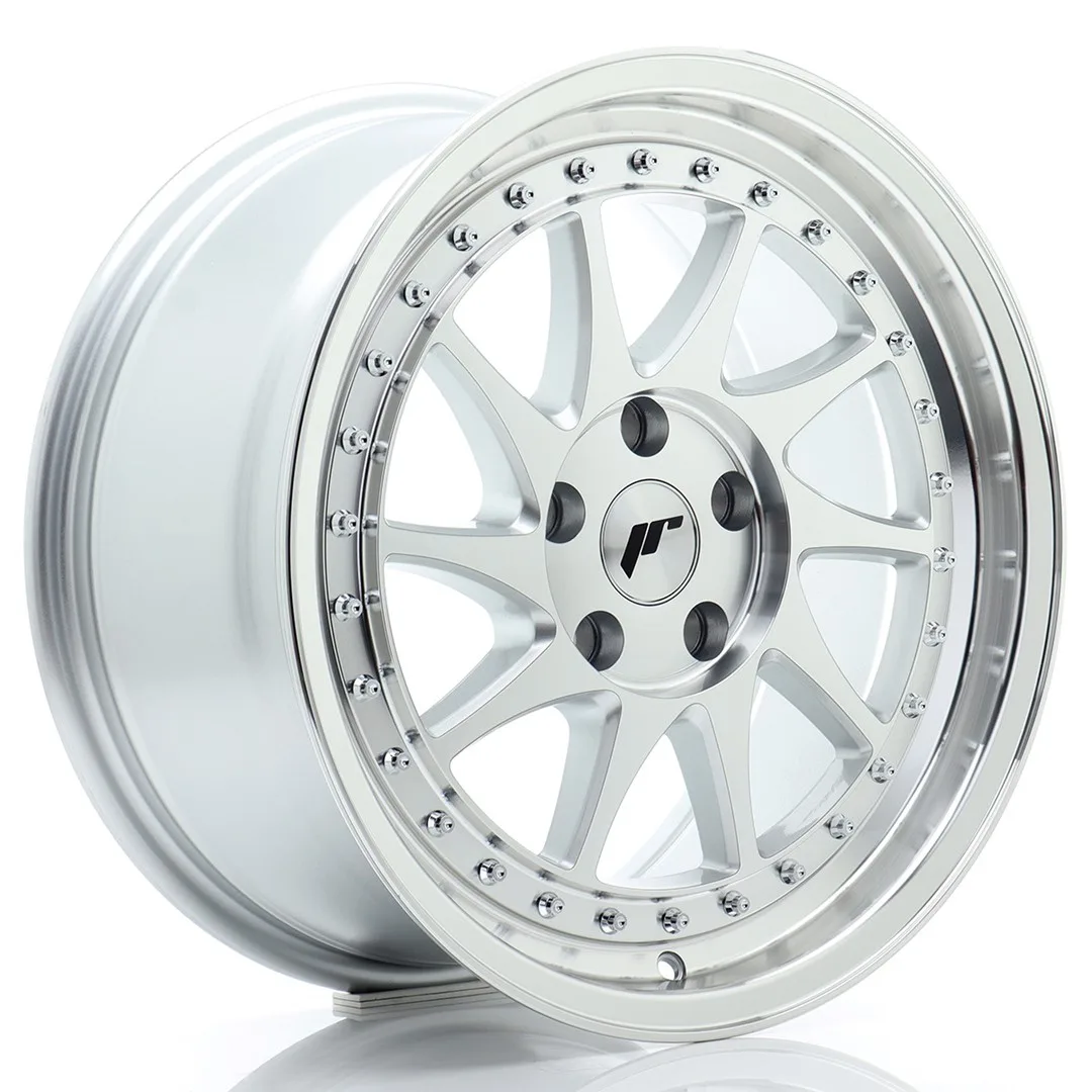 Felg Japan Racing JR26 17x8 ET35 5x112 Sølv maskinert ansikt