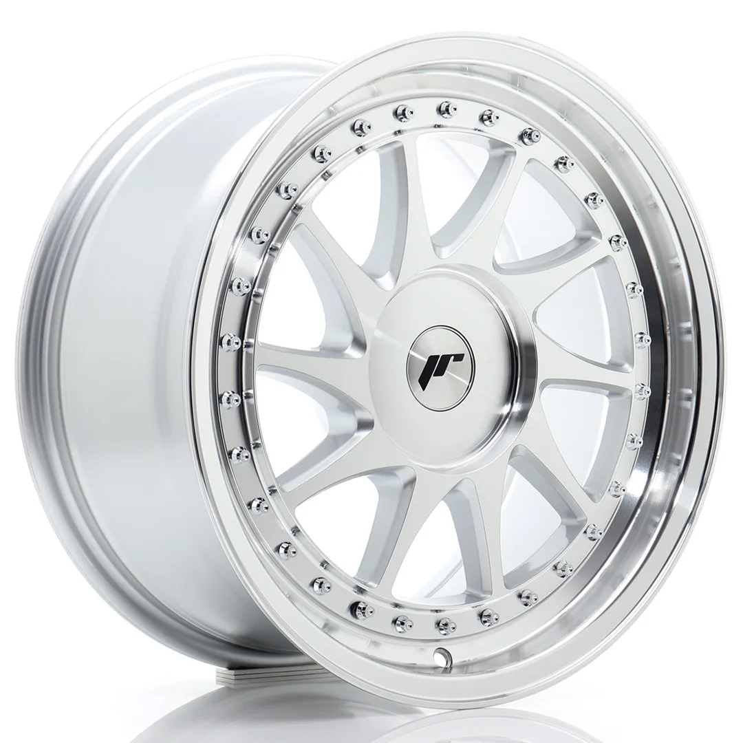 Felg Japan Racing JR26 17x8 ET20-35 BLANK Sølv bearbeidet front