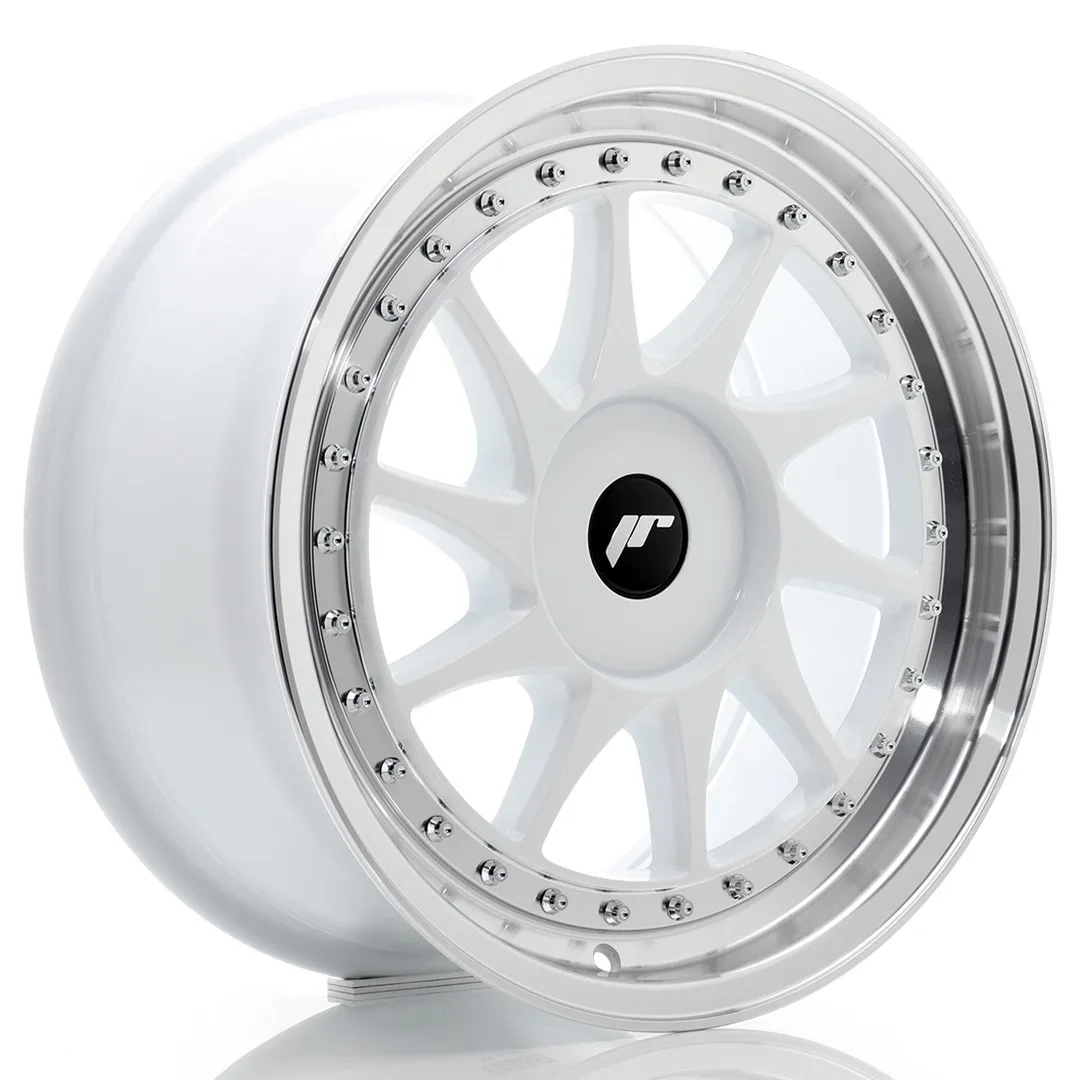 Felg Japan Racing JR26 17x8 ET20-35 BLANK Hvit med bearbeidet leppe