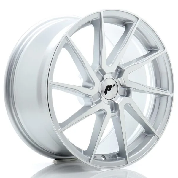 Felg Japan Racing JR36 18×9 ET20-50 5H BLANK Sølvbearbeidet front
