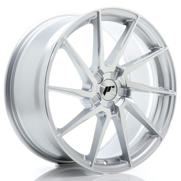 Felg Japan Racing JR36 19×8 ET20-40 5H BLANK Sølvbearbeidet front