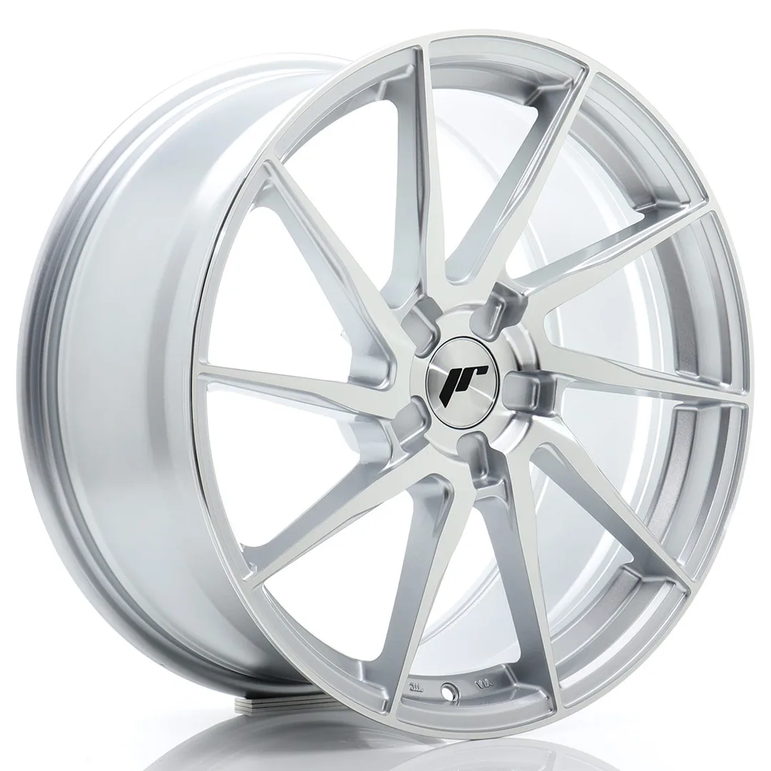 Felg Japan Racing JR36 19x8 ET20-40 5H BLANK Sølvbearbeidet front