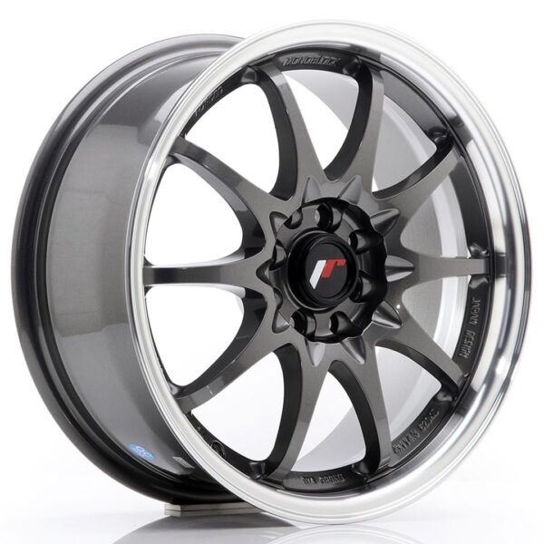 Felg Japan Racing JR5 16×7 ET30 5×100/114,3 Gun Metal med Machined Lip