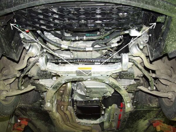 Motordeksel i Stål BMW Seria 5 E60/E61 standard støtfanger 2003-2010