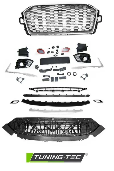 Støtfanger Audi A4 B9 08.15-19 Sport Silver Black