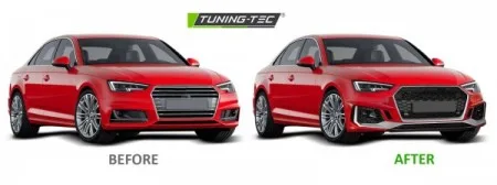 Støtfanger Audi A4 B9 08.15-19 Sport Silver Black