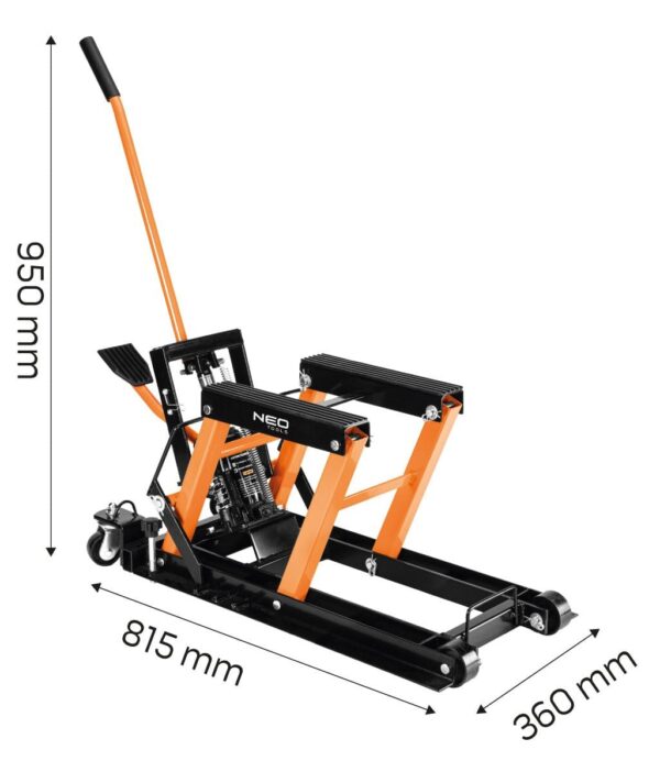 Mobil hydraulisk jekk for ATV og motorsykler, løftekapasitet 680 kg