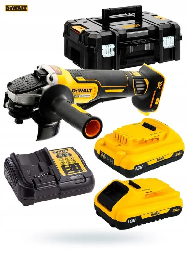 Vinkelslipere Akku 125mm 18V 2x3Ah DeWALT DCG406L2 TSTAKII