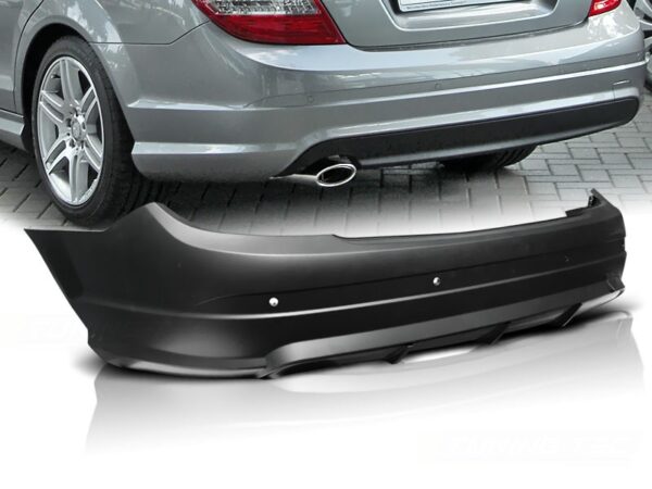 Bakre Støtfanger Mercedes W204 07-10 Sedan AMG Style PDC