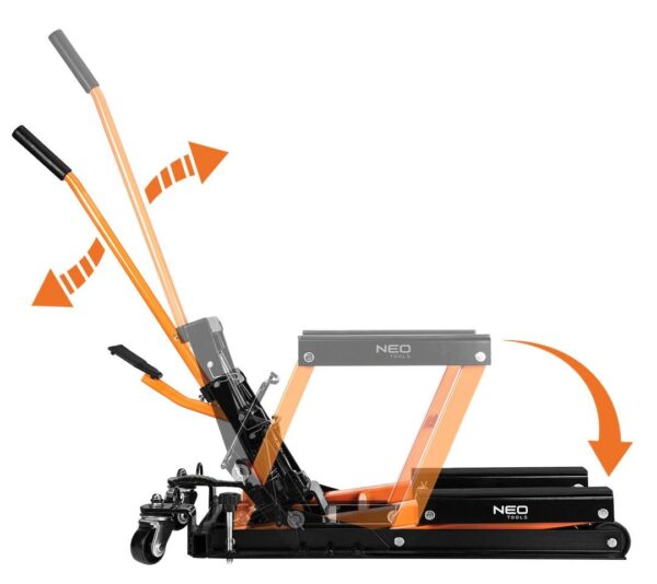 Mobil hydraulisk jekk for ATV og motorsykler, løftekapasitet 680 kg