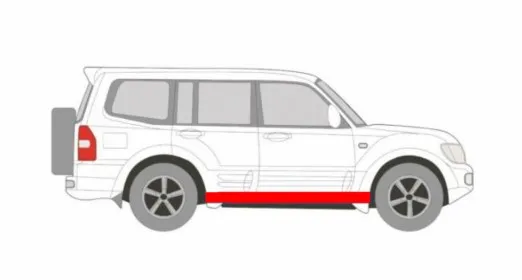 Kanal Mitsubishi Pajero III 00-06 168cm