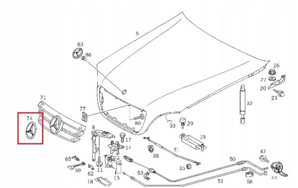 Emblem – Mercedes W163 ML OEM A1638880086