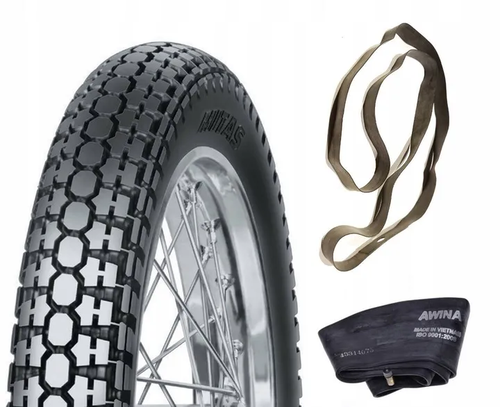 MC Dekk Mitas 4.00-19 Med Slanger Og Felg Bånd