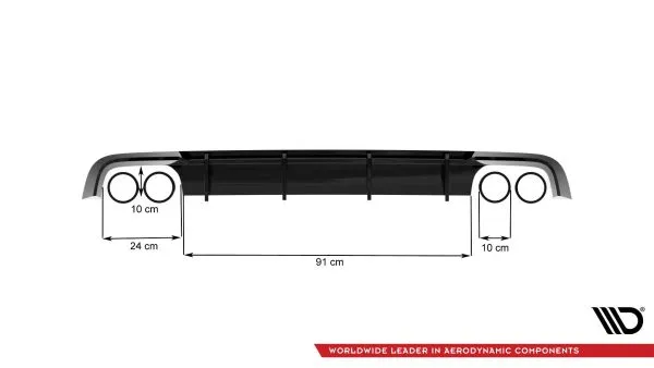 Diffuser V.1 Audi S6 C7 Facelift