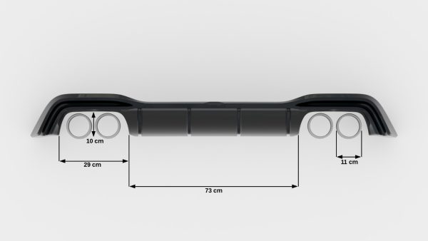 Diffuser V.2 Volkswagen Golf R Mk8 Facelift