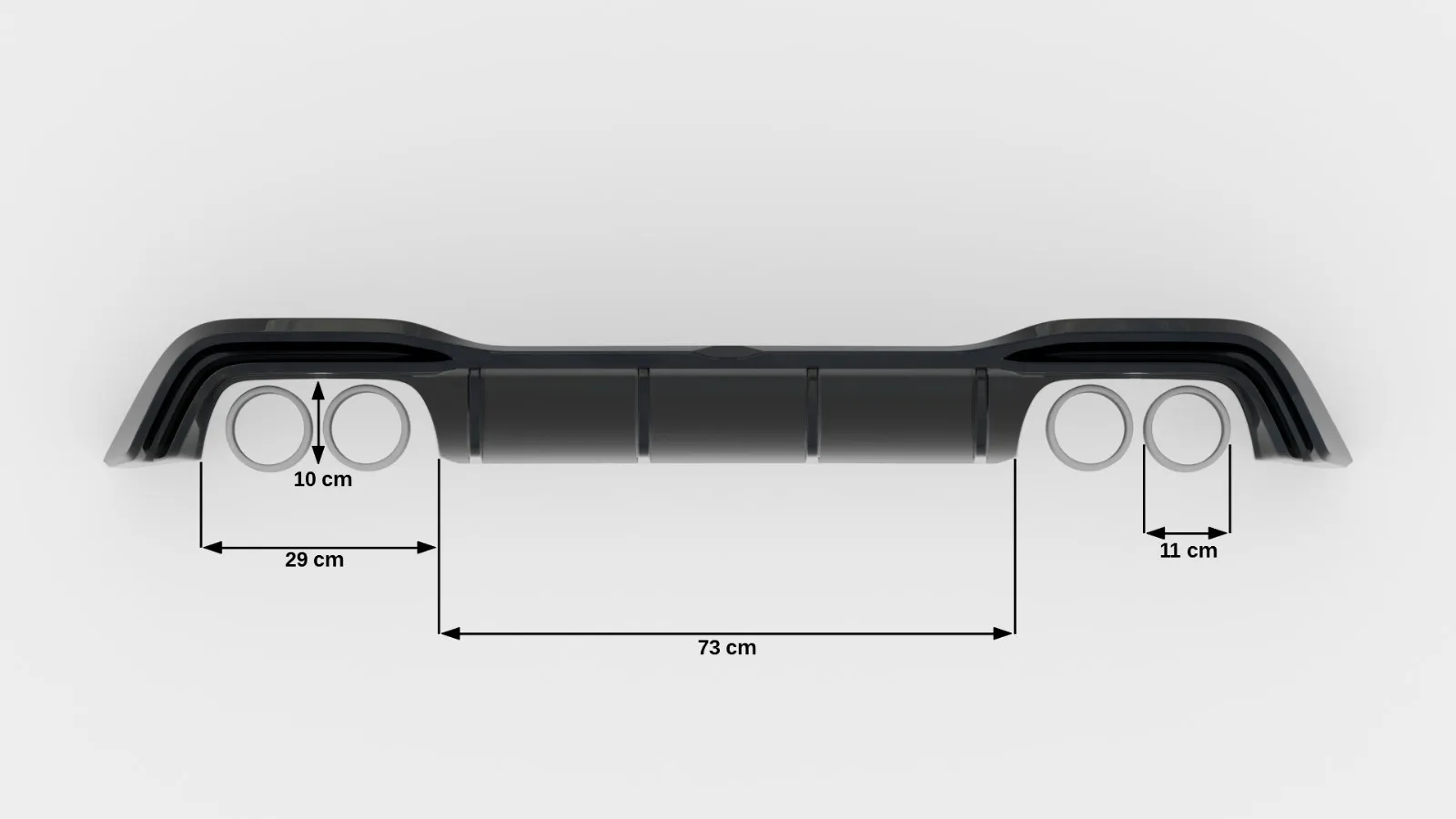 Diffuser V.2 Volkswagen Golf R Mk8 Facelift - Bilde 6