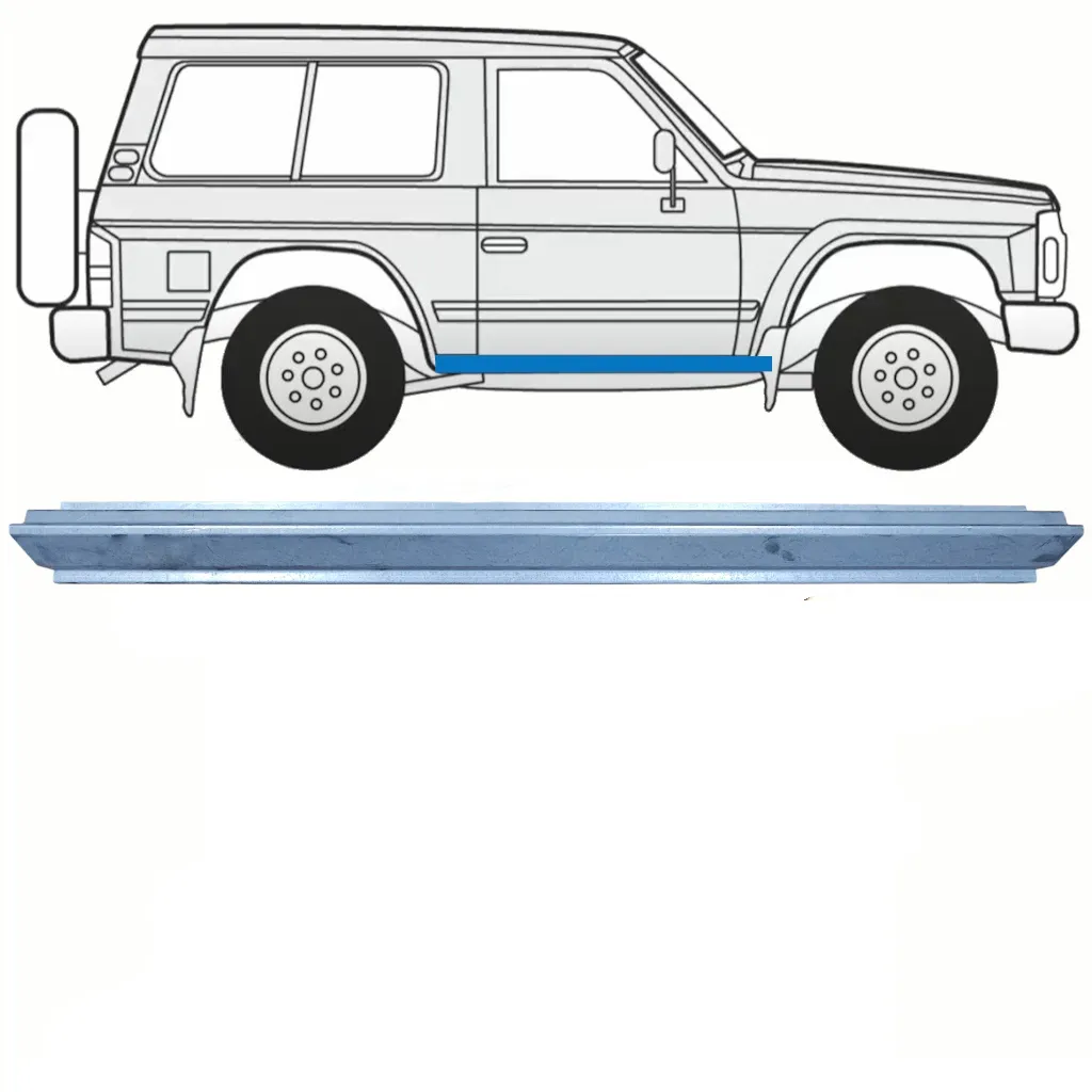 Kanal høyre/venstre - Nissan Patrol Y60 3D 86-96 150 cm - Bilde 2