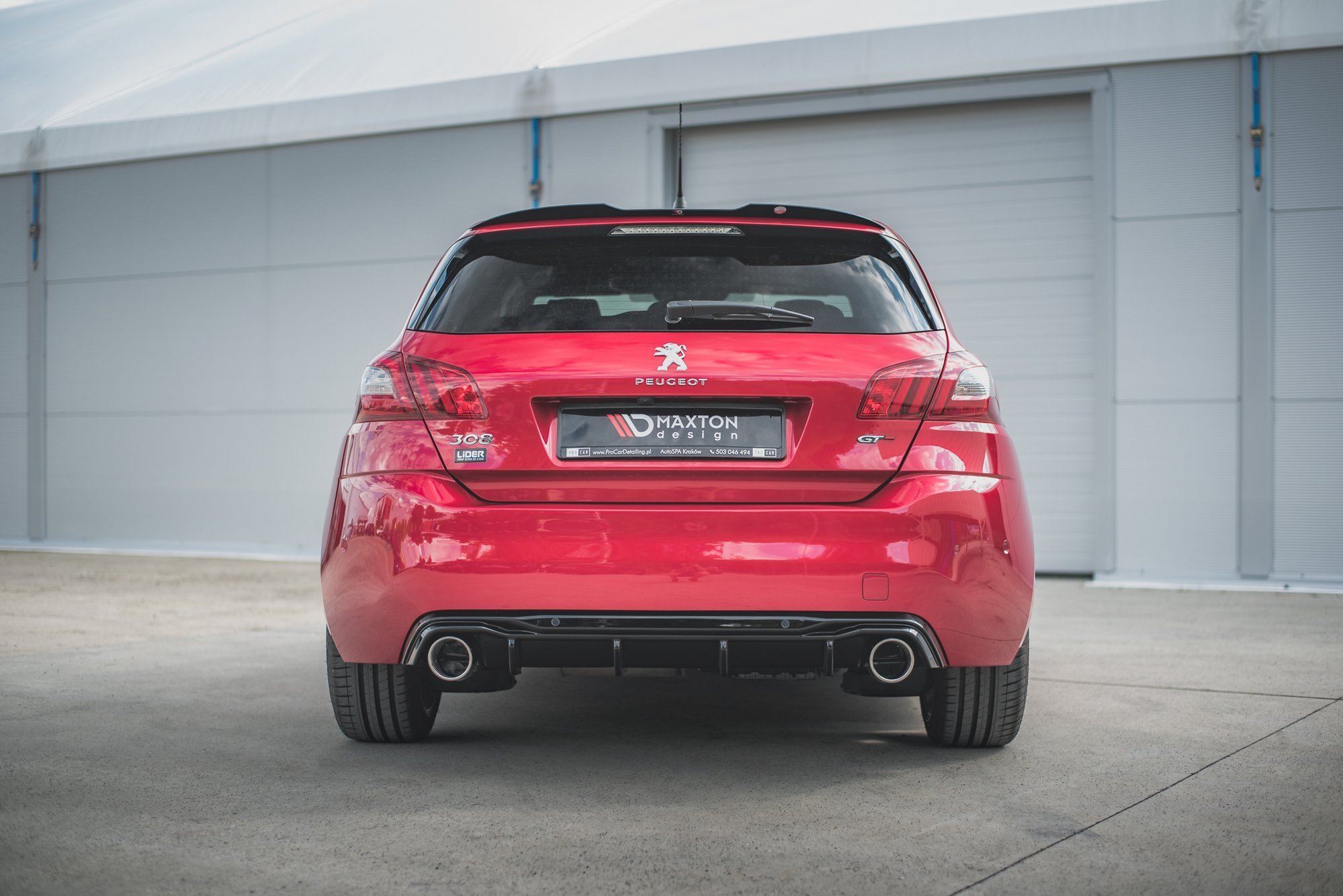 Baksplitter Med Eksosgrill Wydechu Peugeot 308 GT Mk2 Facelift