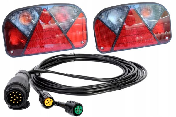 Tilhengerlys sett ASPÖCK Multipoint II + MANTES kabel 5 m 13-PIN