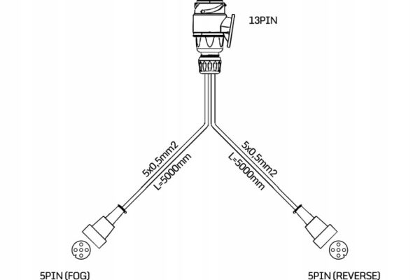 Tilhengerlys sett ASPÖCK Multipoint II + MANTES kabel 5 m 13-PIN - Bilde 2