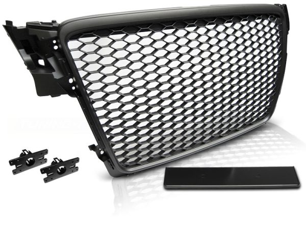 Grill Audi A4 B8 08-11 RS-Style Black Matt