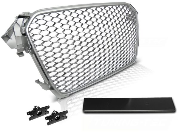 Grill Audi A4 (b8) 11.11-15 Sport Silver