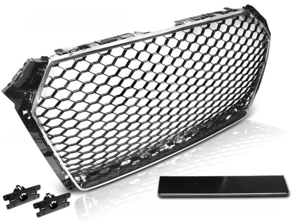 Grill Audi A4 B9 15-19 Sport Chrome Black
