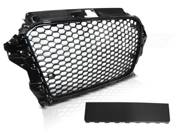 Grill Audi A3 8V 12-16 Glossy Black RS3 Style