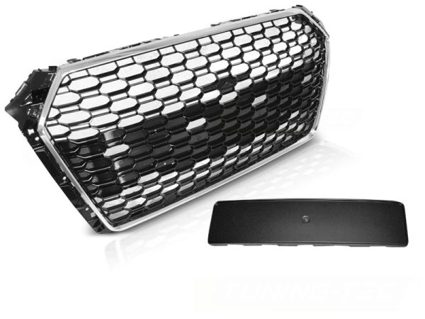 Grill Audi A4 B9 15-19 Sport Chrome Black