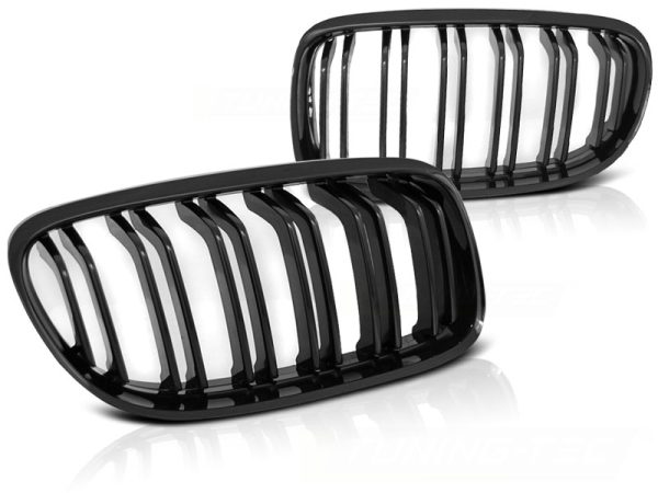Grill Bmw E90 / E91 Lci 09- Glans Black Double Bar M-Look