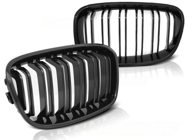 Grill Bmw F20 / F21 11-12.14 Glossy Black M-Look Double Bar