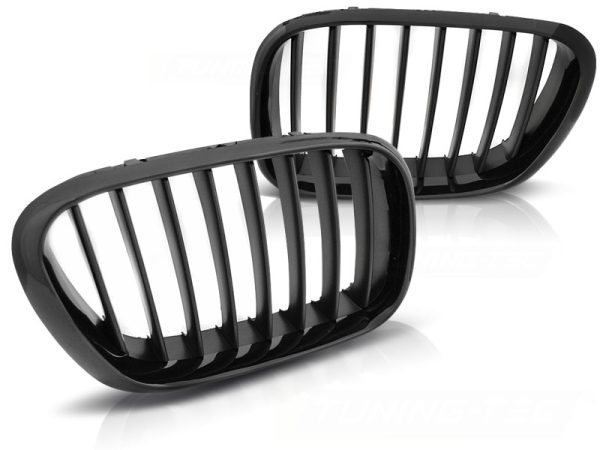 Grill Bmw X5 E53 09.99-10.03 Blank Black-Black ramme