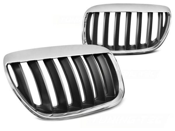Grill Bmw X5 E53 Lci 04-06 Brows Chrome Black
