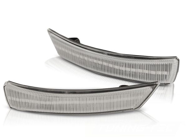Blinklys Ford Focus MK2 MK3 08-17 / Mondeo MK4 10-14 Seq Led White - Bilde 2