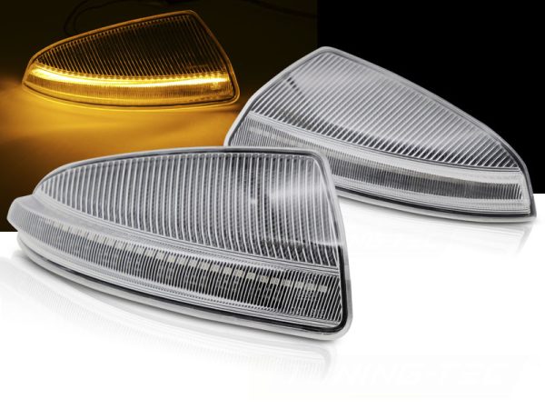 Blinklys I Speilet Mercedes Vito W204 W164 White Led Seq