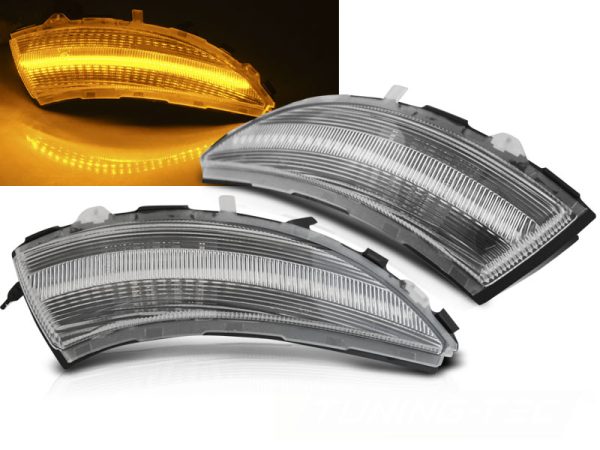 Blinklys I Speilet Renault Clio IV 12-16 White Led Seq