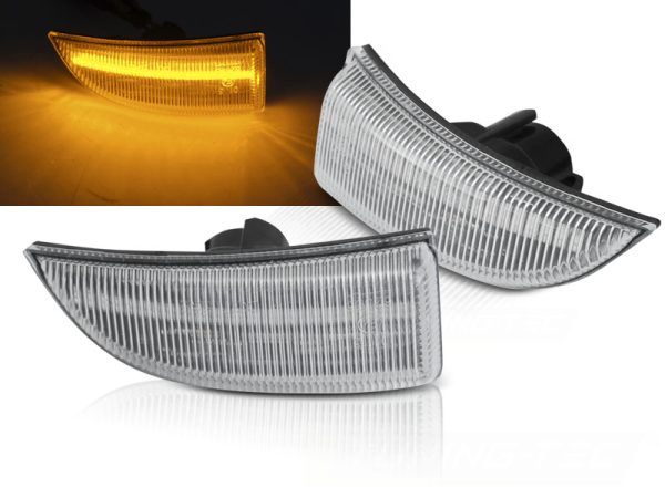 Blinklys I Speilet Renault Scenic III / Megane III White Led Seq