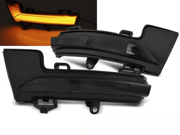 Speil Blinklys Skoda Octavia III 12-20 Smoke Led Seq
