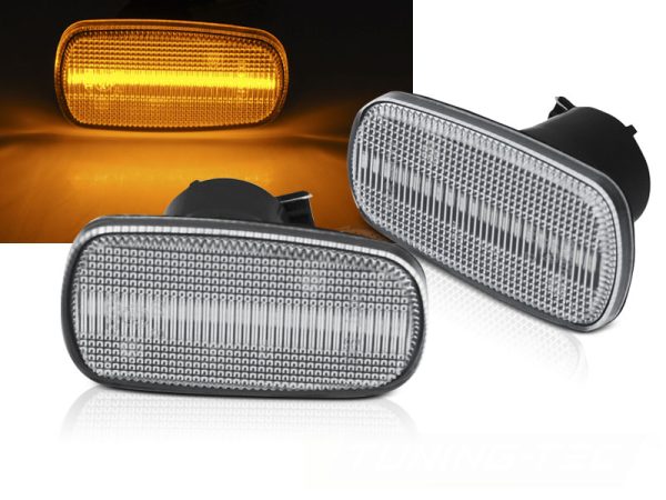 Blinklys Toyota Land Cruiser 120 03-09 White Led Seq