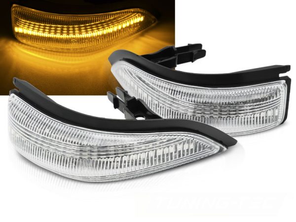 Blinklys I Speilet Toyota Yaris III 11-19 White Led