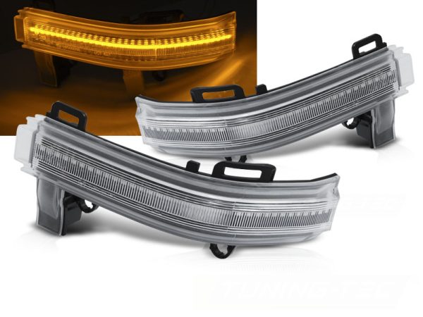Blinklys I Speilet VW Crafter 2017- White Led Seq