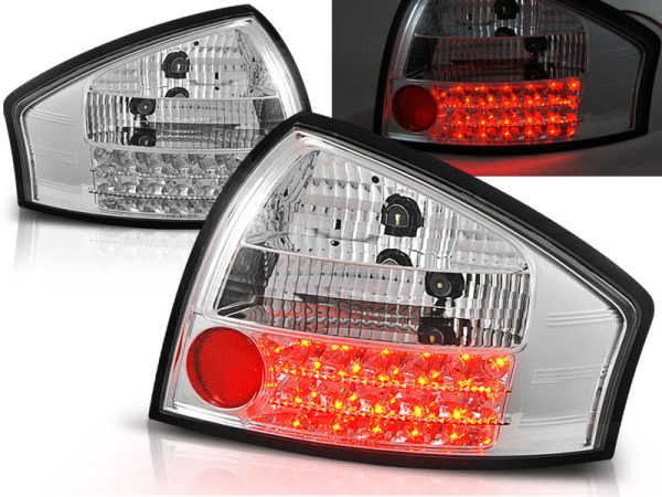 Baklykter Audi A6 05.97-.05.04 Led Chrome