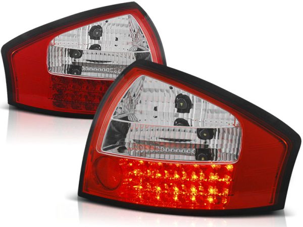 Baklykter Audi A6 05.97-05.04 Led Red White - Bilde 2