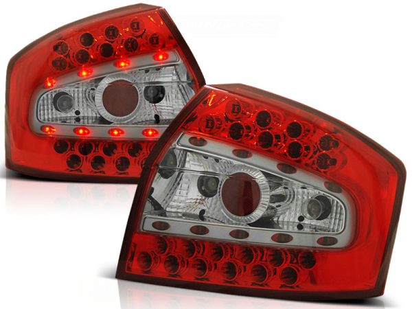 Baklykter Audi A4 8E 10.00-10.04 Sedan Led Red White - Bilde 2