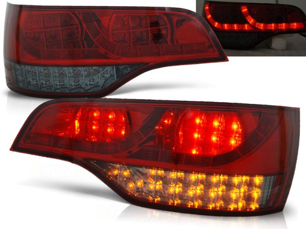 Baklykter Audi Q7 06-09 Led Red Smoke
